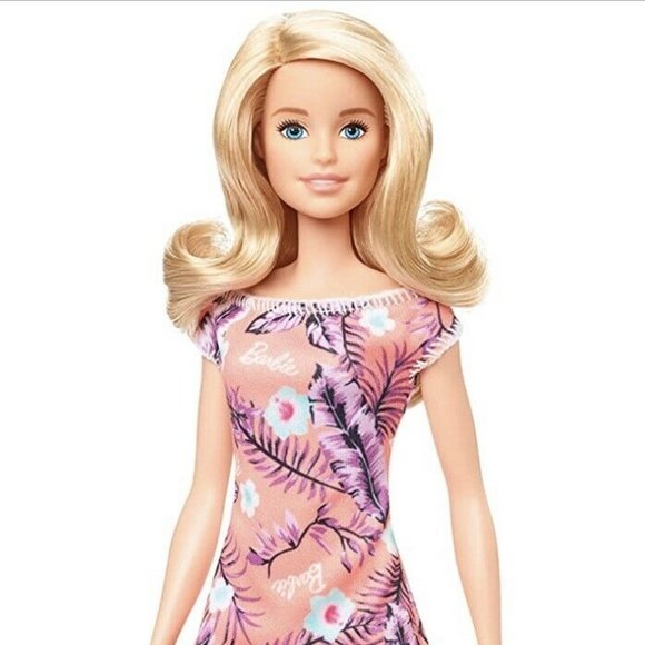 Barbie Flower Tropical Dress Blond Doll. - Picture 1 of 4